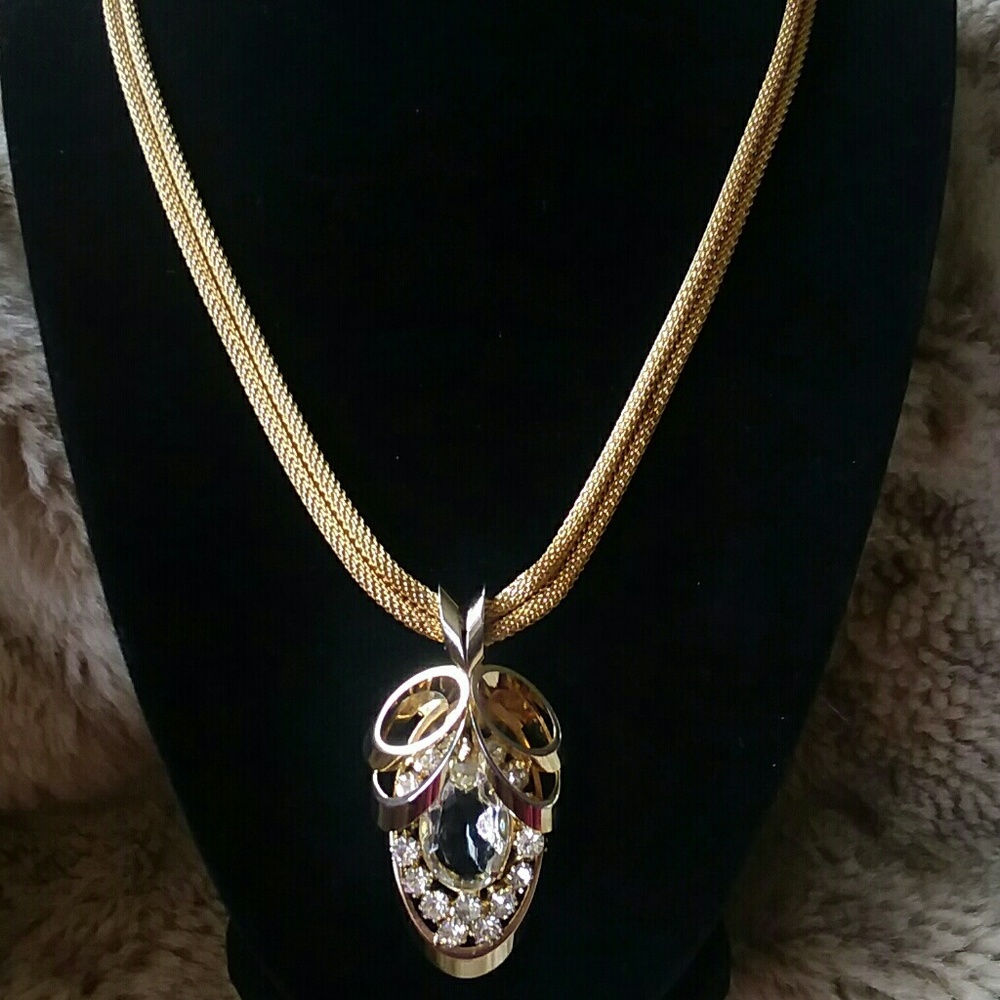 VINTAGE COUTURE DIAMANTE NECKLACE